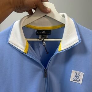 Psycho Bunny Light Blue and White Jacket